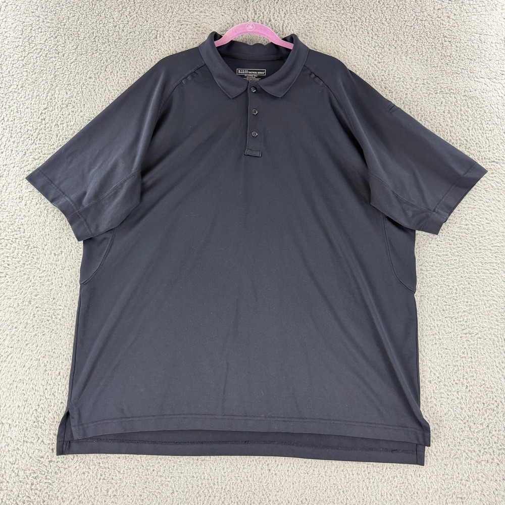 5.11 Tactical Performance Polo Shirt Mens 2XL Tall Black Short Sleeve Duty 511